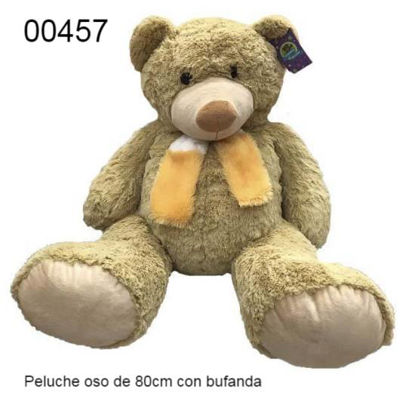 Imagen de PELUCHE OSO CON BUFANDA 80 CM 7.24